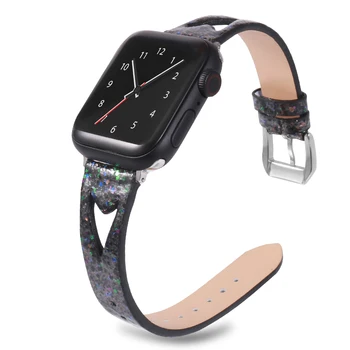 Kožni remen za Apple watch band 40 mm 44 mm iwatch band 38 mm 42 mm sjajna remen od prave kože apple watch seies 4 3 5 se 6