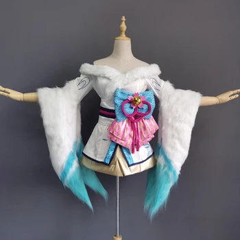 2020 New LOL Spirit Blossom White Tailed Fox Ahri Dress Women New Outfit