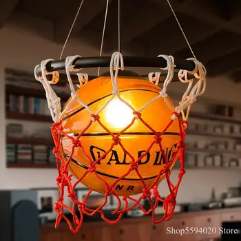 Američki retro košarka viseći svijećnjak Creative Moderan sport dječja soba luster visi svjetiljka Svjetiljka Suspendu svjetla
