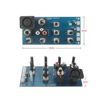 GHXAMP Treble Bass Adjustment Board 2 segmentni ekvilajzer ton ravnotežu s mikrofonom efekt odjeka naknada predpojačala podešavanje snage dc 9V-15C