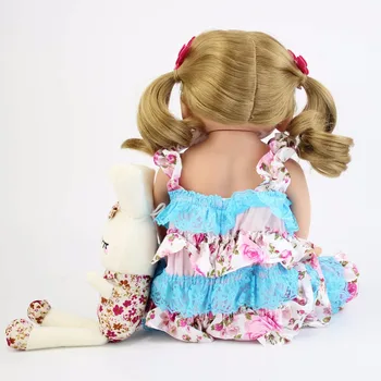55 cm full Silikon vinil Reborn Baby Doll igračke djevojke Bonecas 22 inča novorođene teen Princess Bebe Alive bebe Božić poklon za Rođendan