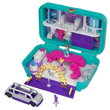 Mattel Polly Pocket Hidden Places Beach Vibes ruksak Dance Par-Taay Case with Beach Theme lutke i pribor igračke poklon za djevojke