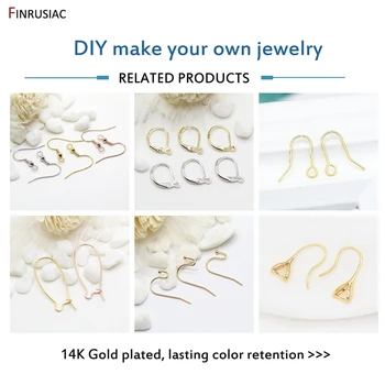 14K pozlaćena folijom naušnice kuke uho žica zaključke za DIY što naušnice nakit pribor veleprodaja