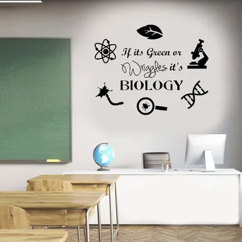 Biologija naljepnica na zidu, znanost naljepnica na zidu, velika soba, školska ukras / to je biologija Vinil naljepnica Učitelj dar SK48