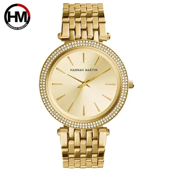 Hannah Martin Luxury Fashion Stainless steel Women ' s Watch Reloj Mujer Ladies Dress Watch Women je ženski sat relogio feminino