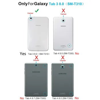 Samsung Galaxy Tab 3 8.0 cover, ultra tanak lit PU kožna torbica stalak za Samsung Tab3 8 T310 T311 Tablet Case Cover
