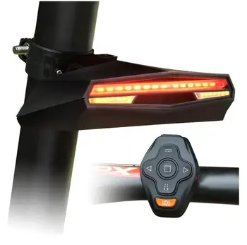Bežični bicikl dugo svjetlo Smart USB-punjive biciklističke pribor daljinski skretanje led bicikl dugo svjetlo laserski signal