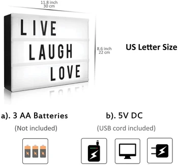 A4 DIY LED Light Box film lightbox pisma lightbox noćno svjetlo bijelo roza crna AA baterije USB Powered poklon