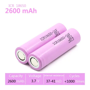 18650 baterija 3.7 V 2600mAh ICR18650 punjiva litij-ionska baterija pogodna za svjetiljku