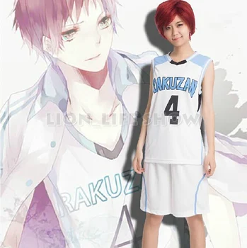 Kuroko no Basuke Sportska RAKUZAN 4# Akashi Seijuro košarka Dres i šorc cijeli komplet cosplay odijela sportska odjeća uniforma