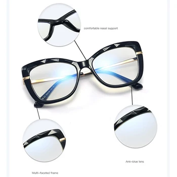 Četvrtaste Naočale Za Žene Modni 2020 Vintage Naočale Okvir Prozirna Prozirna Plava Lagane Naočale Za Računalo Bodova