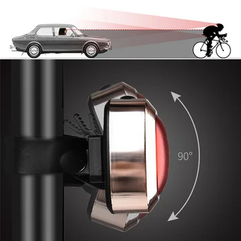 Vodootporan Biciklizam bicikl je svjetlo bicikl dugo svjetlo upozorenje Light2 način rada USB-punjive bicikl smart kočnica indukcije dugo svjetlo