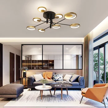 Moderna led luster za dnevni boravak, spavaće kabineta lustre de plafond Gold LED stropni luster rasvjeta za spavaće sobe i kuće