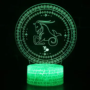 Jarac tema 3D LED žarulja night light 7 promjena boje zaslon osjetljiv na raspoloženje lampe Božićni poklon Dropshippping