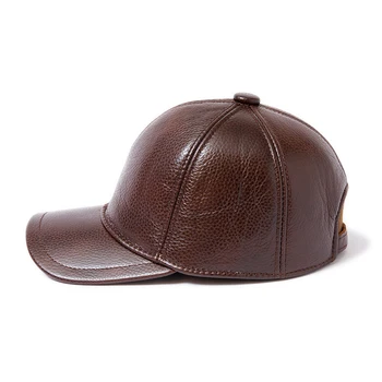 Proljeće prirodna koža daje kapu šešir muški potpuno novi stil zimske tople debele kape šeširi neprijatelj čovjek jedna veličina B34