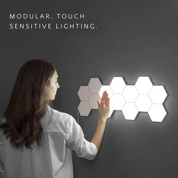 Home dekor rasveta osjetljive šesterokutna žarulje LED night light magnetsko uređenje zidne lampe osjetljiv na dodir za upravljanje kvantne modularni reflektori