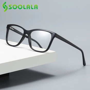 SOOLALA Square TR90 Anti Blue Light naočale za čitanje žene muškarci zatvarači petlje рецептурный kartica naočale za čitanje +1.0 1.5-4.0