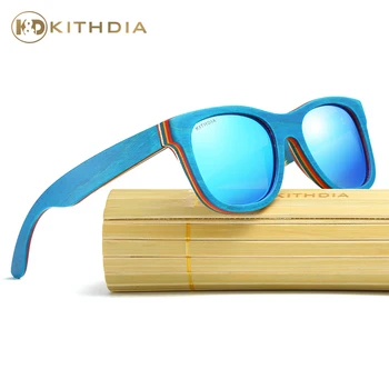 KITHDIA ručni rad skateboard drvene bambus sunčane naočale Žene lijepe sunčane naočale Sunčane naočale s originalnim pakiranjem #KD033