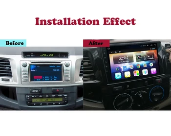Android 9.0 media player stereo Auto radio za Toyotal Fortuner HILUX Revo Vigo 2007-vodič AC GPS Navigacija DVD