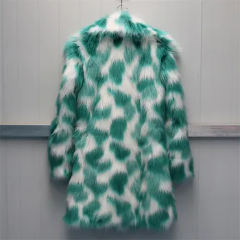 Umjetno krzno kaput žena pink zeleni S-6XL plus size vrhovima 2019 jesen zima Novi korejski dugi rukav moda dug umjetno krzno kaput JD691