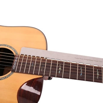 Gitara vrat od nehrđajućeg čelika zupčasti ravno rub alat za provjeru gitara i orkestracije glačanje i veliki dio gitare vrat