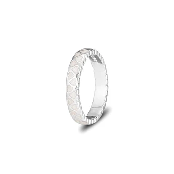 Obilje ljubavnih prstenova sa srebrnim emajlom 925 sterling srebra nakit Besplatna dostava