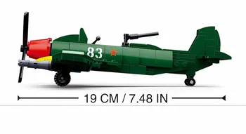 170pcs vojna WW2 Sovjetski Savez IL 2 штурмовики borac gradivni blokovi postavlja vojska DIY cigle edukativne igračke za djecu