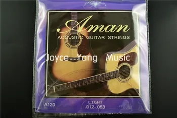 3 seta struna akustične gitare Aman A120 1.-6. čelične žice 012-053 jednostavan Kalibar Besplatna dostava
