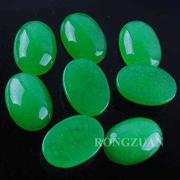 RONGZUAN prirodni dragulj zeleni žad Ovalni кабошон izrada nakita 13X18X6MM Veleprodaja 20пк / lot TU3000