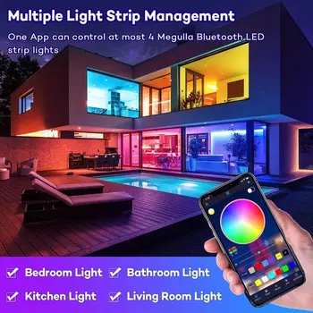 12V 5050 RGB WIFI LED Strip Christmas New Year Holiday Party Light 5M 10M 20M Home Decoration Music Ribbon Smart Phone Control