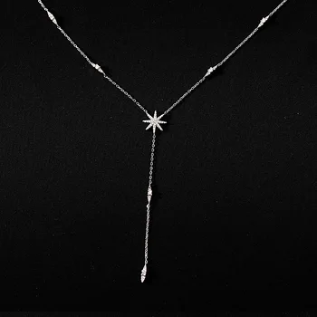 Modni privjesak srebra 925 lanac ogrlica javorov list oblik AAA Cirkon sjajni nakit za žene blagdanski dar dar majke