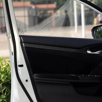 Automobil je od karbonskih vlakana unutarnja vrata, naslon za ruku bend poklopac završiti pogodan za Honda Civic X 2016-2018