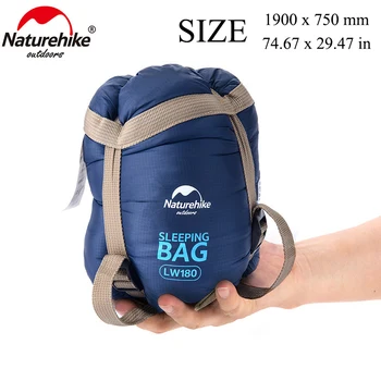 NatureHike 190x75cm mini ljeto i toplo vrijeme vanjski priroda kamp planinarenje penjanje ultralight koverti pamučna vreća za spavanje