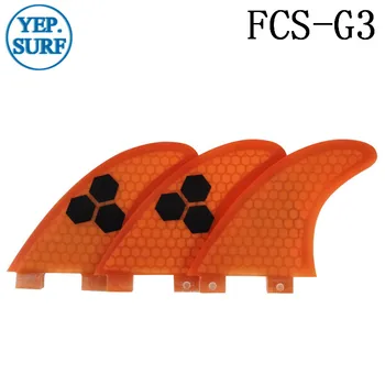 Peraje za surfanje FCS G3 Fin Saće Surfboard Fin 3 color surfing fin Quilhas thruster surf accessories